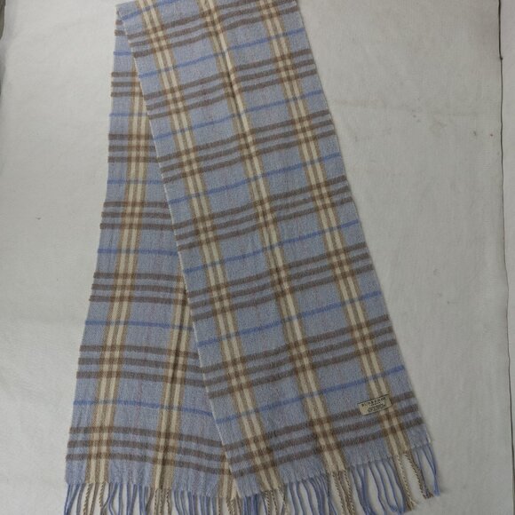 Burberry Accessories - Burberry Cashmere Scarf Blue | Unisex | Iconic Check Pattern | Fast Shipping